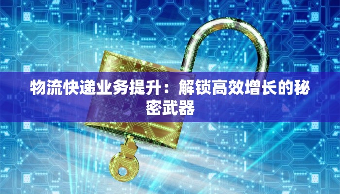 物流快递业务提升：解锁高效增长的秘密武器